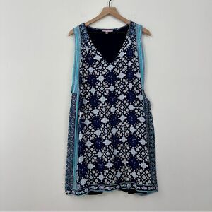 Calypso St Barth Blue Silk Sleeveless Tunic Dress, L